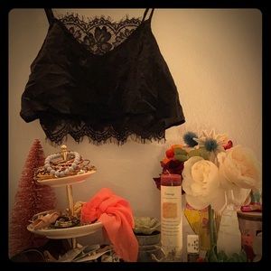 Black lacy crop top from henrigirl